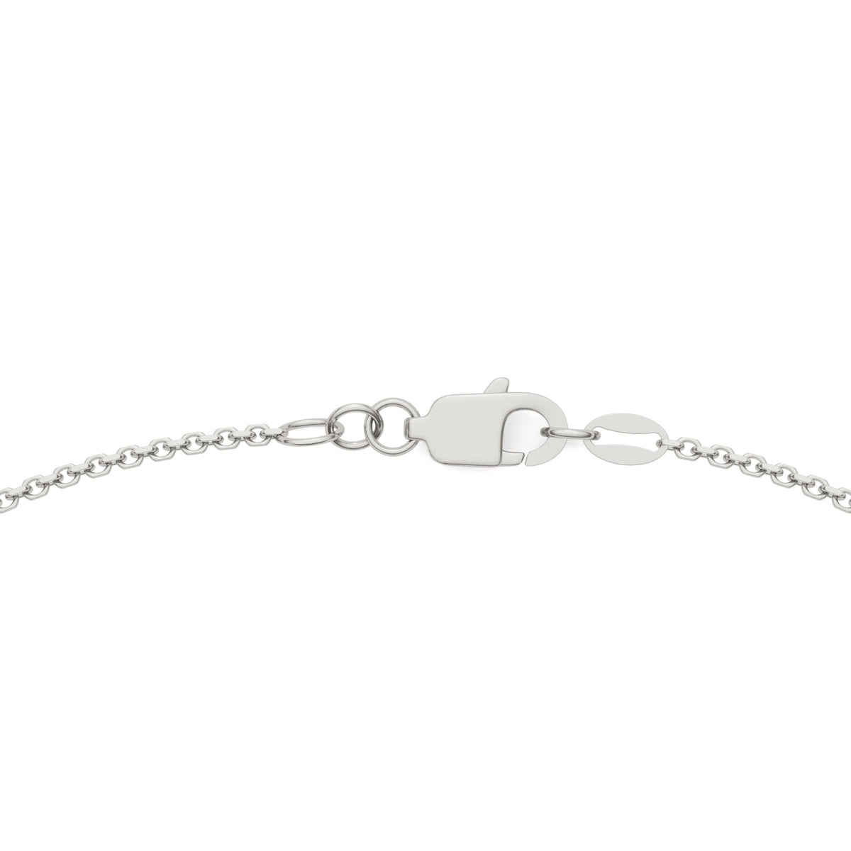 1.50 CTW DEW Round Moissanite Fifteen-Stone Station Necklace in Sterling Silver