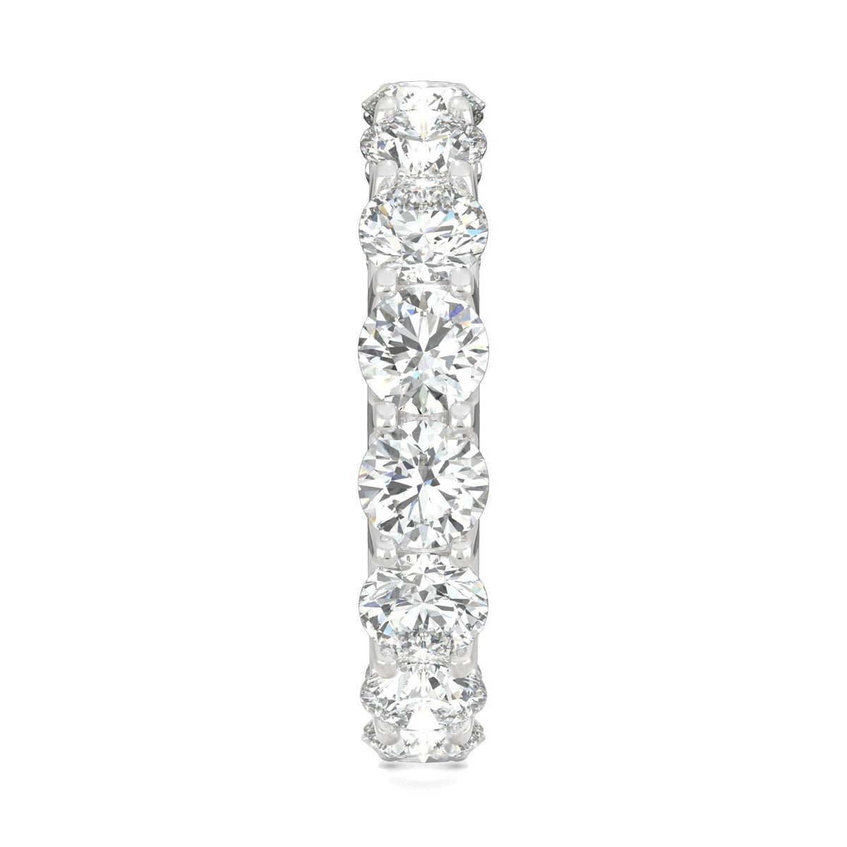 5.28 CTW DEW Round Moissanite Eternity Band in 14K White Gold