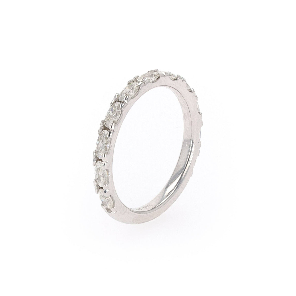 1.10 CTW DEW Oval Moissanite Classic Band in Sterling Silver