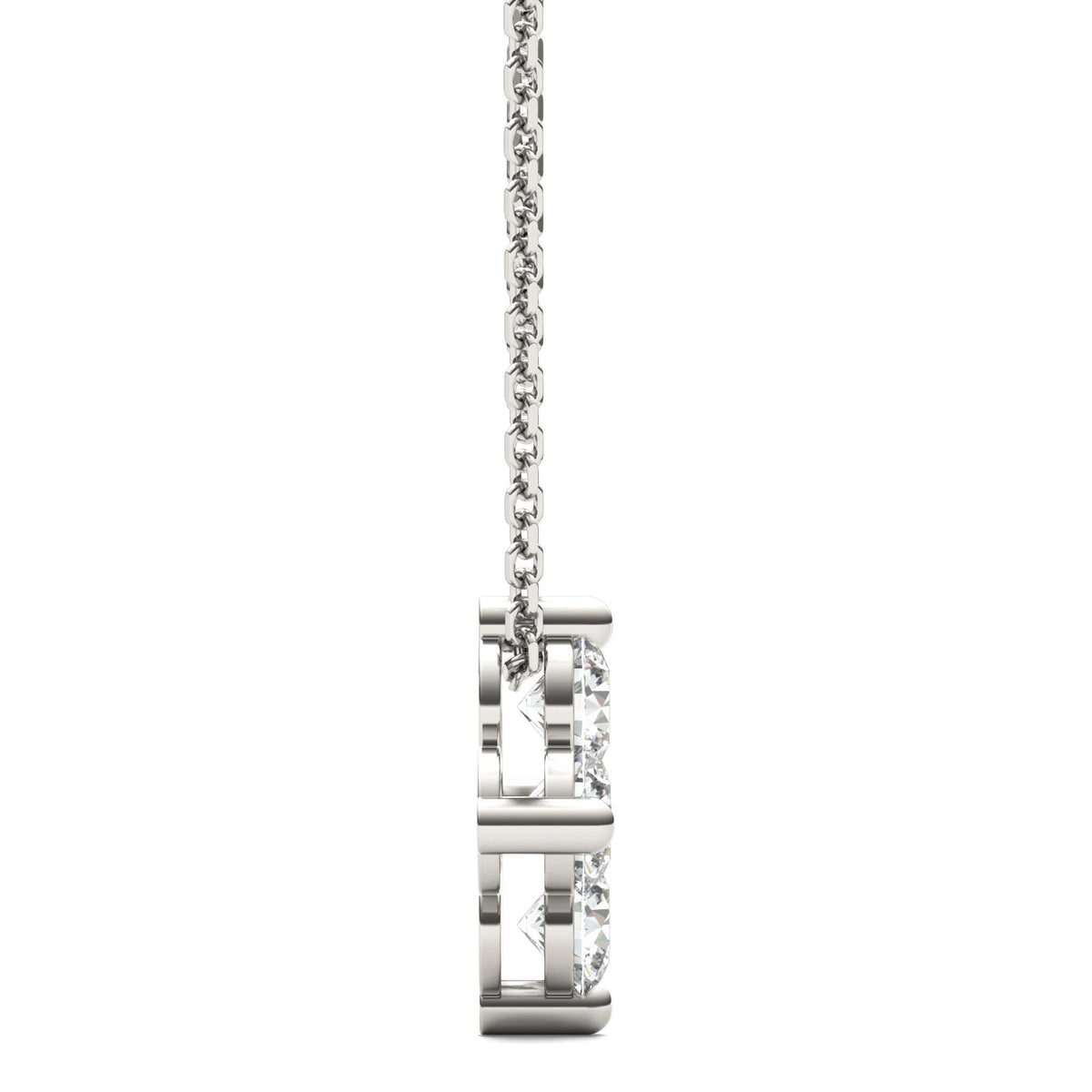 0.92 CTW DEW Moissanite Floral Pendant in Sterling Silver