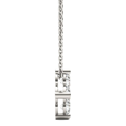 0.92 CTW DEW Moissanite Floral Pendant in Sterling Silver