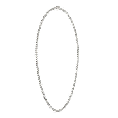 2.18 CTW DEW Moissanite East-West Heart Tennis Necklace in Sterling Silver