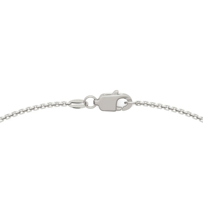 0.30 CTW DEW Round Moissanite Three-Stone Station Necklace in Sterling Silver