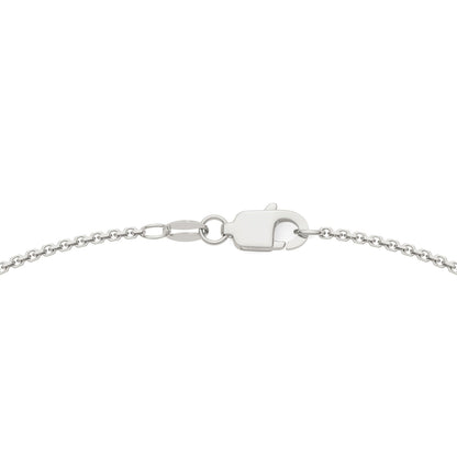 0.50 CTW DEW Round Moissanite Five-Stone Station Necklace in Sterling Silver