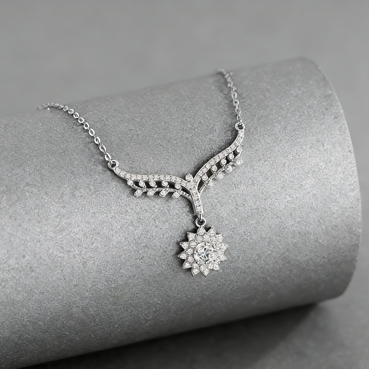 Moissanite Necklace – 925 Sterling Silver, GRA Certified, Adjustable Chain