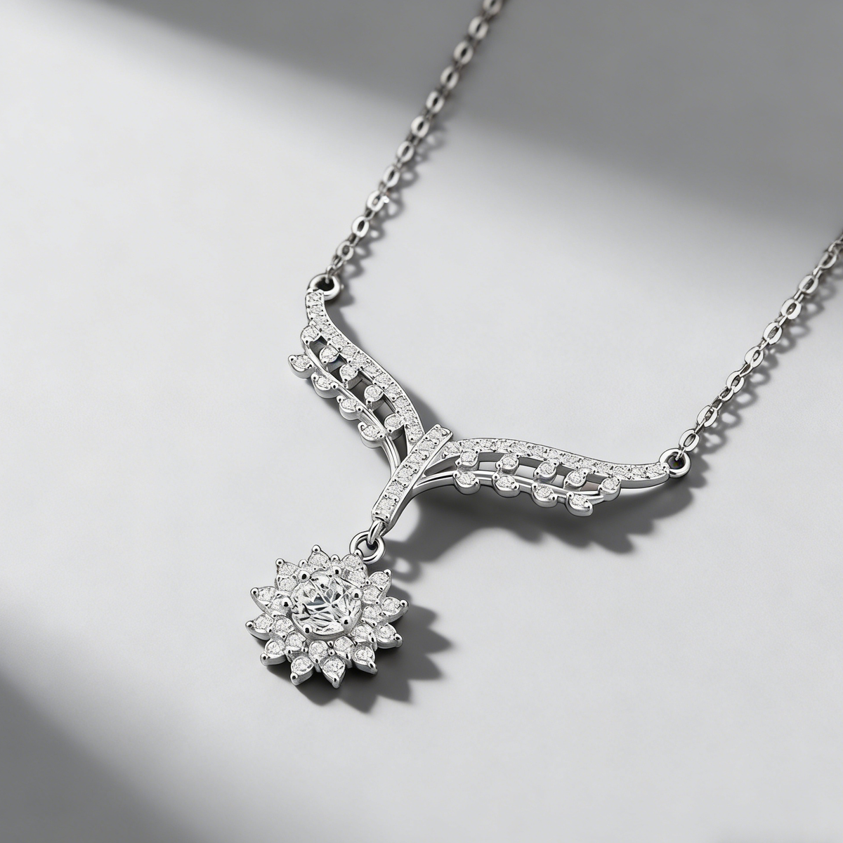 Moissanite Necklace – 925 Sterling Silver, GRA Certified, Adjustable Chain