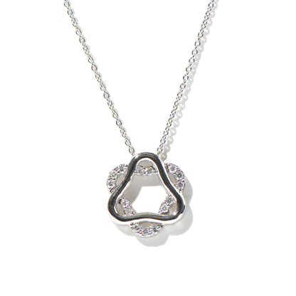 0.27 CTW DEW Moissanite Woven Pendant in Sterling Silver