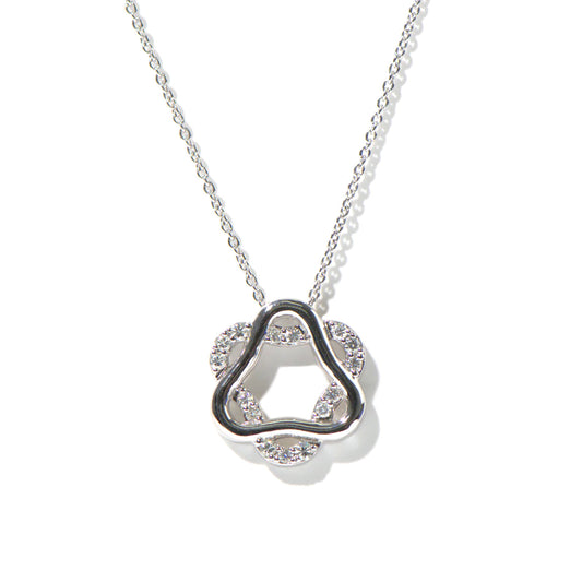 0.27 CTW DEW Moissanite Woven Pendant in Sterling Silver