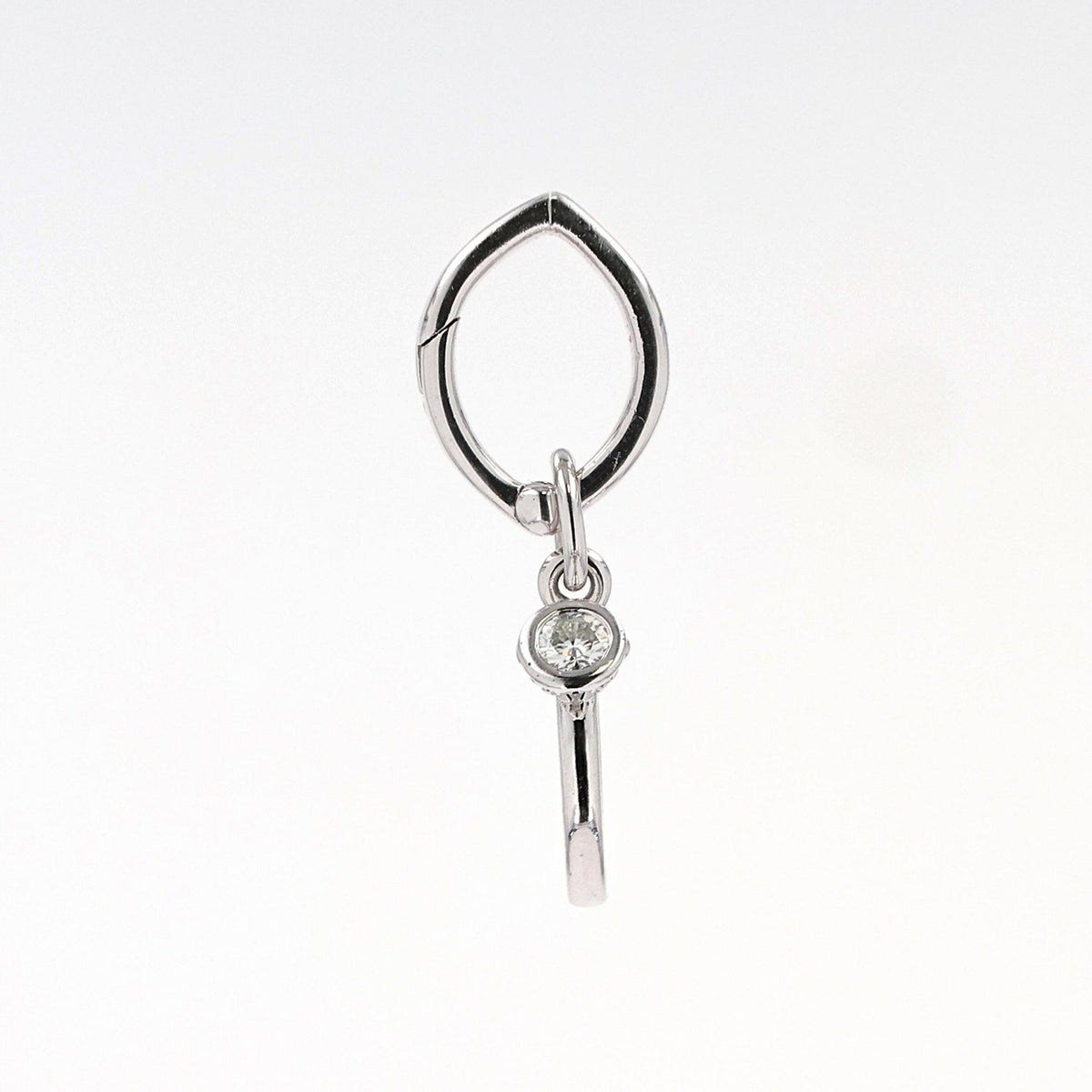 Engagement Ring Charm in Sterling Silver