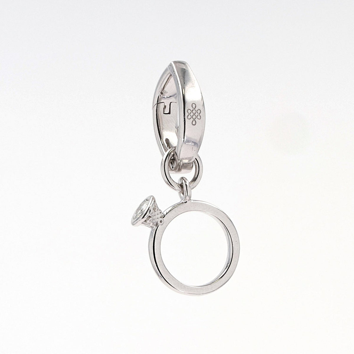 Engagement Ring Charm in Sterling Silver