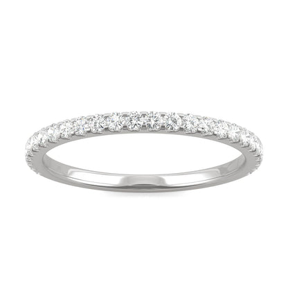 0.39 CTW DEW Round Moissanite Band in 14K White Gold