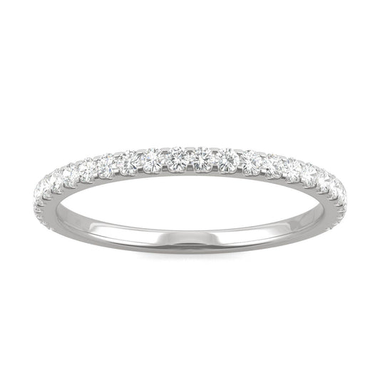 0.39 CTW DEW Round Moissanite Band in 14K White Gold