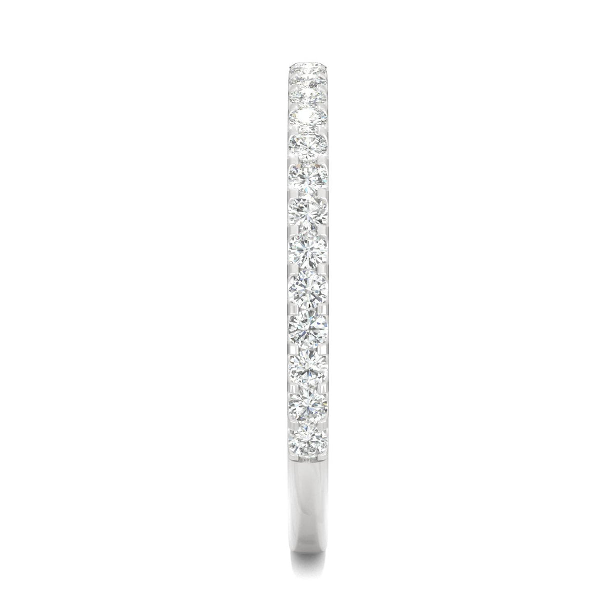 0.39 CTW DEW Round Moissanite Band in 14K White Gold