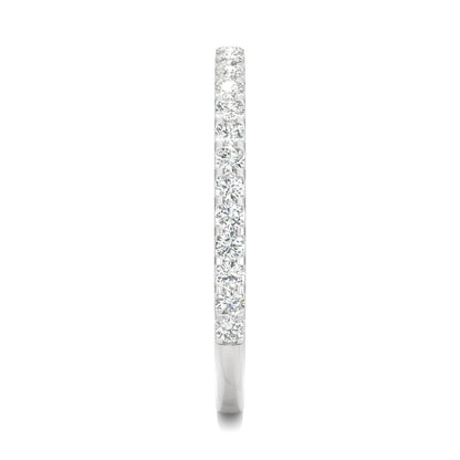 0.39 CTW DEW Round Moissanite Band in 14K White Gold