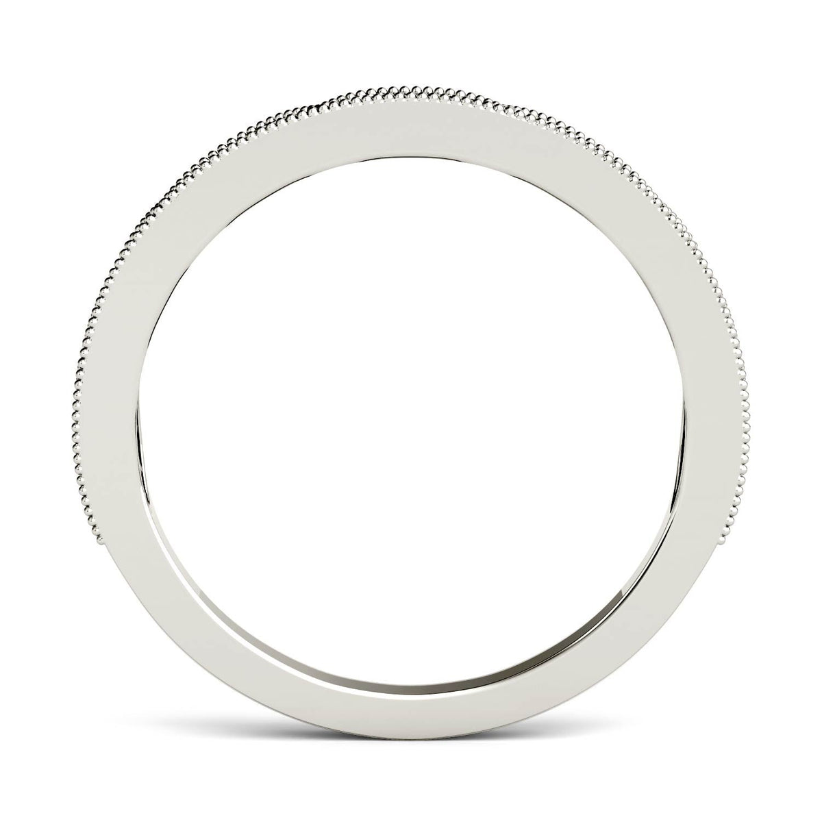 0.13 CTW DEW Moissanite Half Moon Stacker Band in 14K White Gold