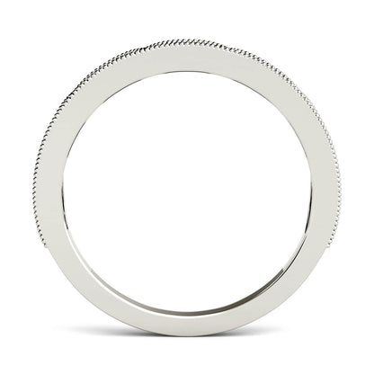 0.13 CTW DEW Moissanite Half Moon Stacker Band in 14K White Gold