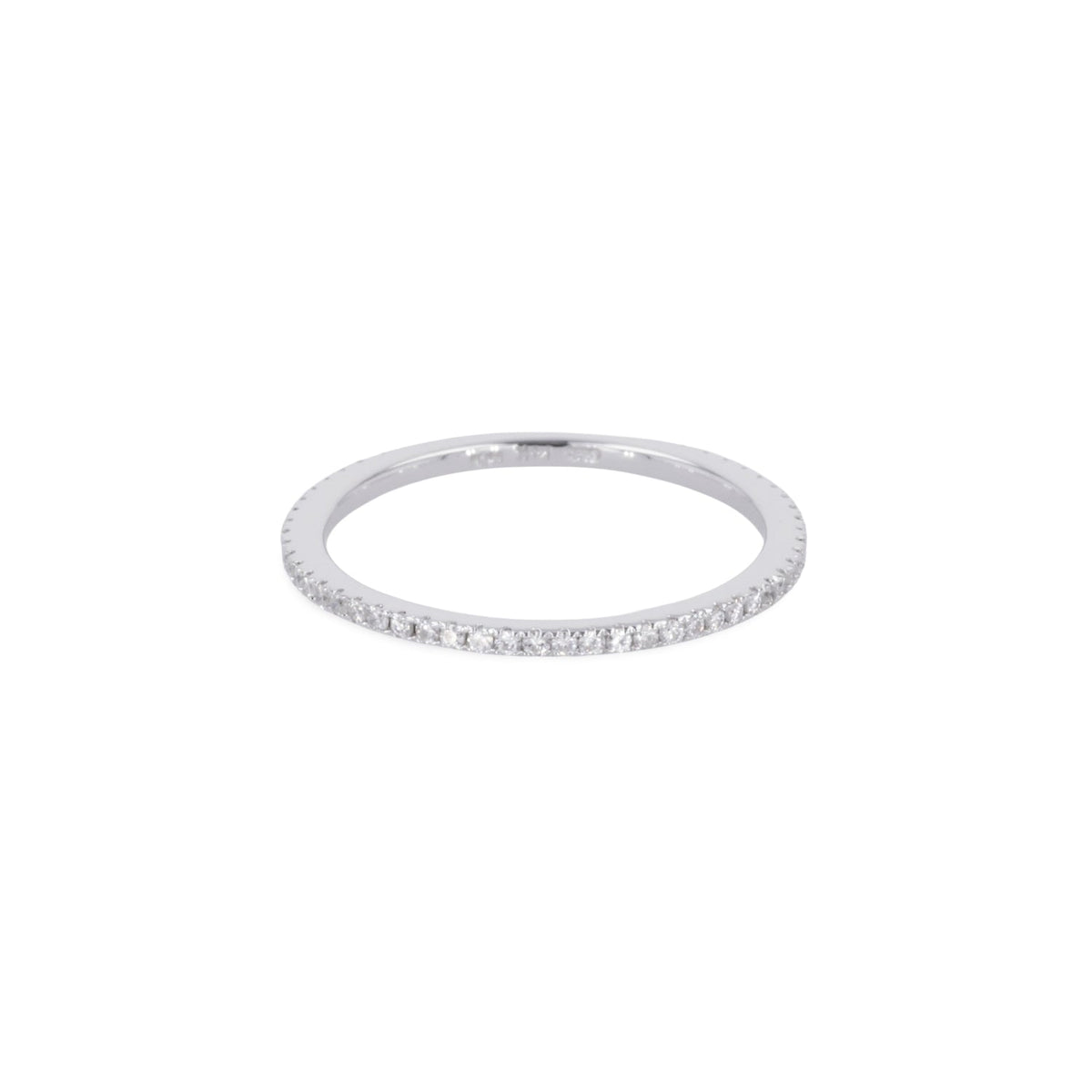 0.29 CTW DEW Round Moissanite Wedding Band in 14K White Gold