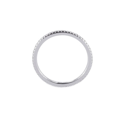 0.29 CTW DEW Round Moissanite Wedding Band in 14K White Gold