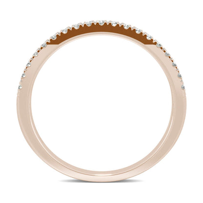 0.29 CTW DEW Round Moissanite Anniversary Band in 14K Rose Gold