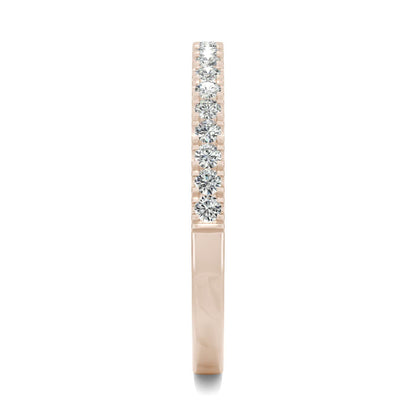 0.29 CTW DEW Round Moissanite Anniversary Band in 14K Rose Gold