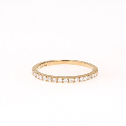 0.34 CTW DEW Round Moissanite Wedding Band in 14K Yellow Gold