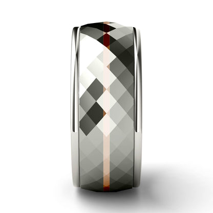 Men's Wedding Band in Titanium and 14K Gold