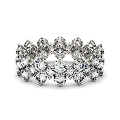 3.64 CTW DEW Round Moissanite Fashion Ring in 14K White Gold