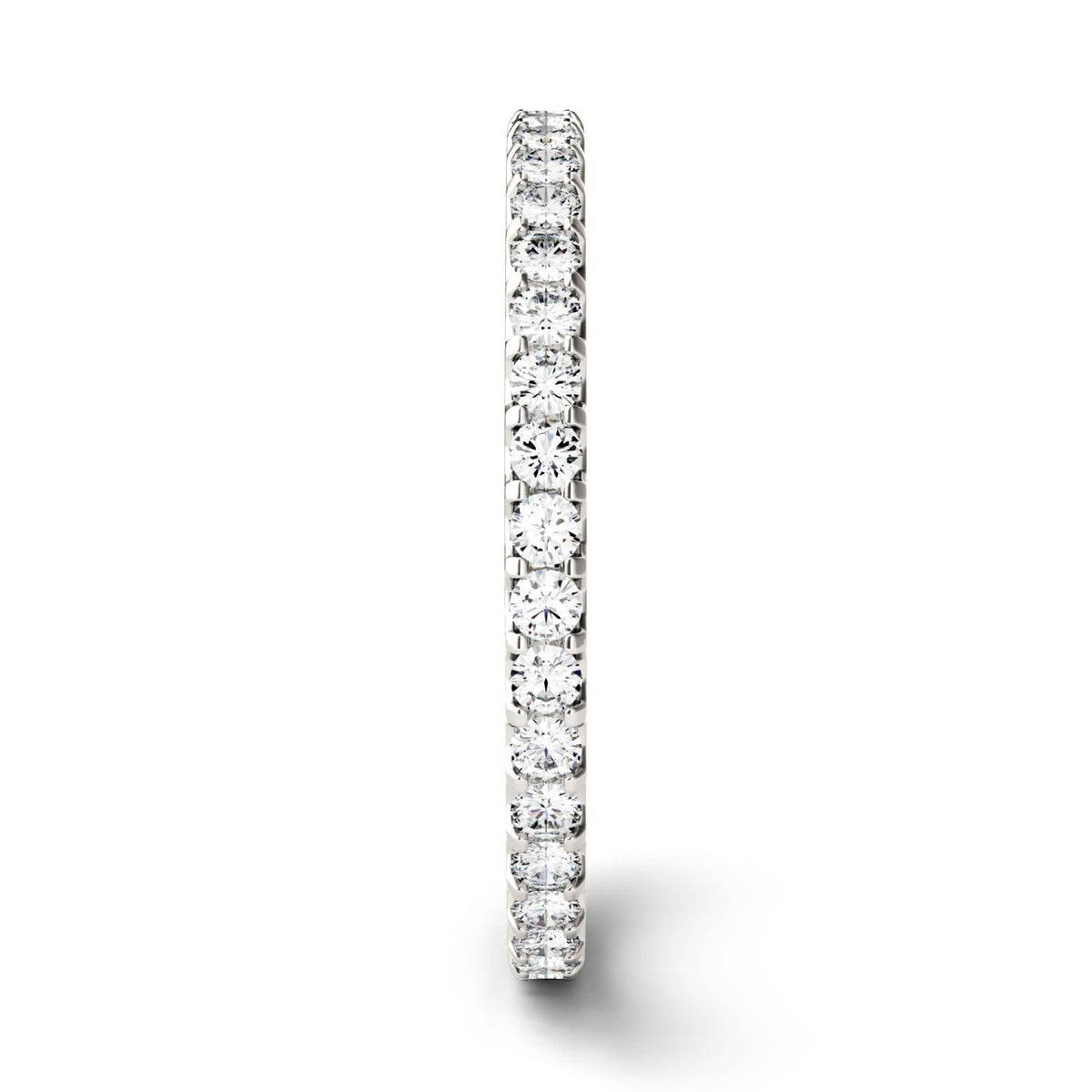 0.57 CTW DEW Round Moissanite Eternity Band in 14K White Gold