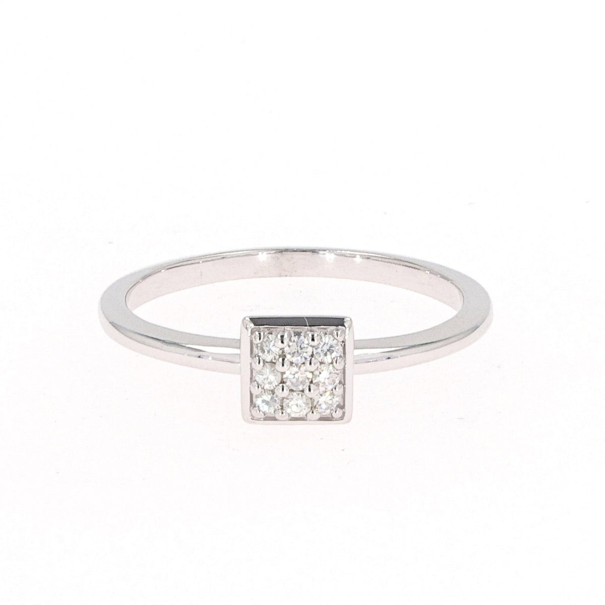 0.11 CTW DEW Moissanite Bezel Stacker Ring in Sterling Silver