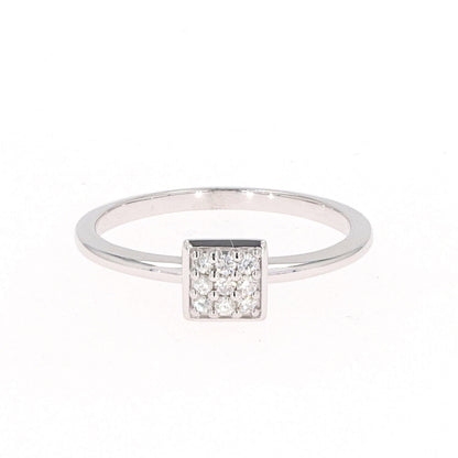 0.11 CTW DEW Moissanite Bezel Stacker Ring in Sterling Silver