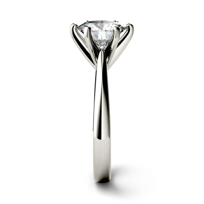 1.90 CTW DEW Round Moissanite Solitaire Engagement Ring in 14K White Gold