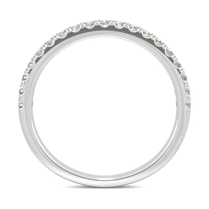 0.33 CTW DEW Round Moissanite Wedding Band in 14K White Gold