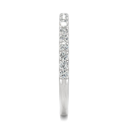 0.33 CTW DEW Round Moissanite Wedding Band in 14K White Gold