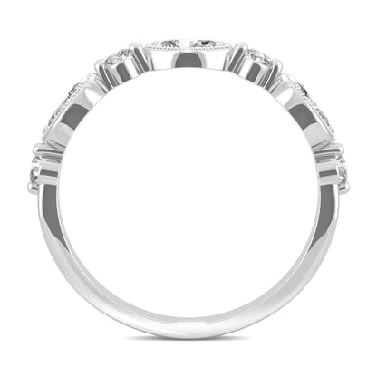 0.33 CTW DEW Marquise Moissanite Anniversary Band in 14K White Gold