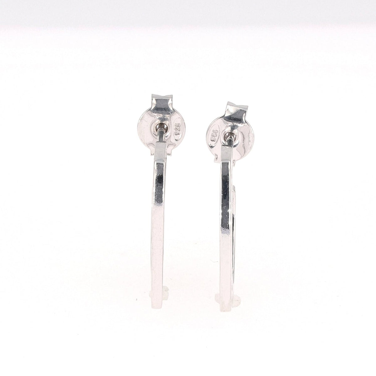 0.72 CTW DEW Moissanite Open Square Hoop Earrings in Sterling Silver
