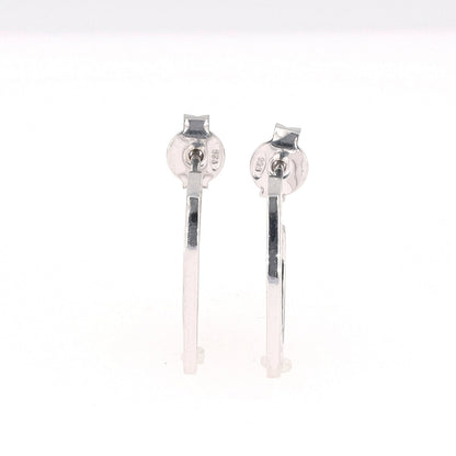 0.72 CTW DEW Moissanite Open Square Hoop Earrings in Sterling Silver