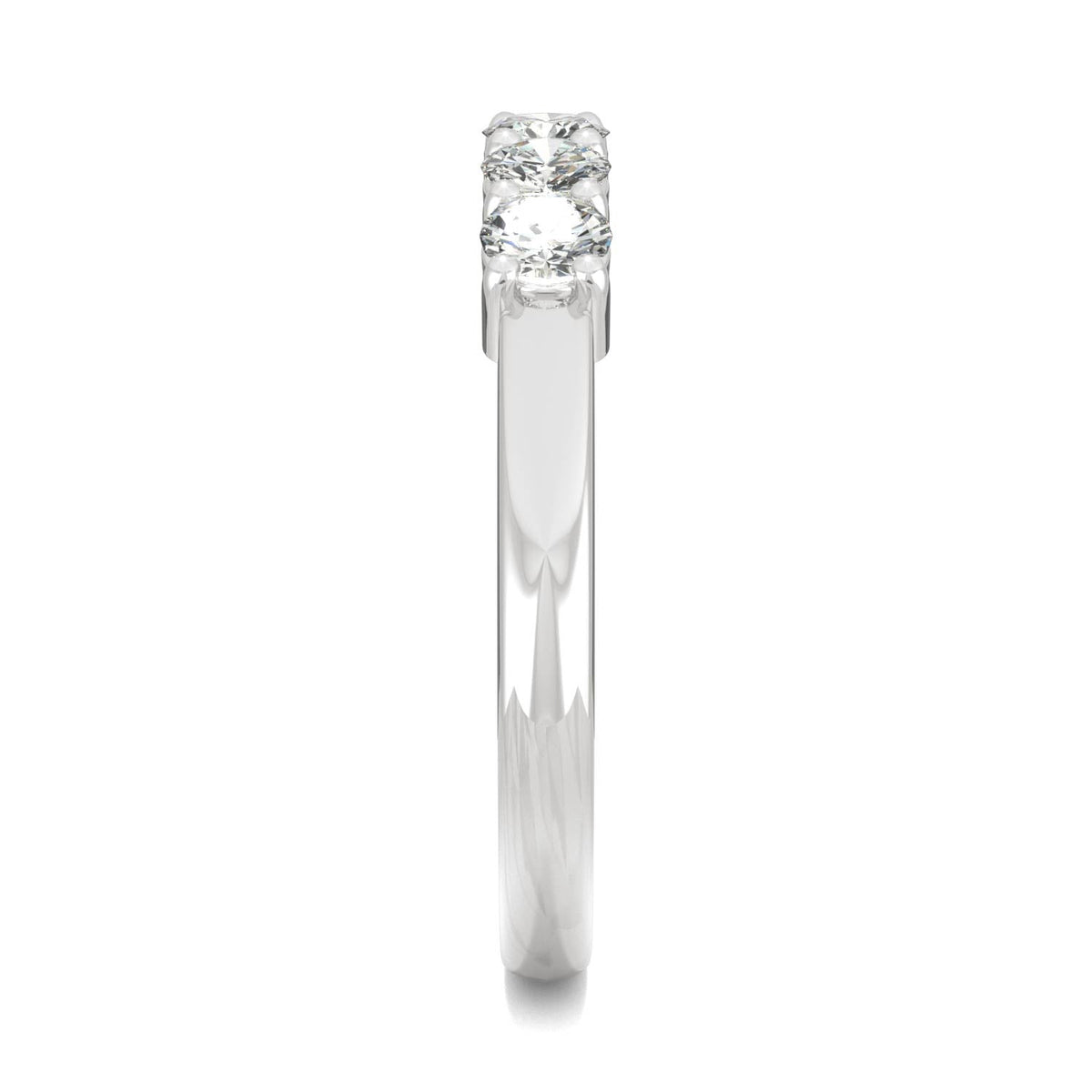 0.50 CTW DEW Round Moissanite Five-Stone Ring in 14K White Gold