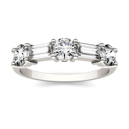 1.15 CTW DEW Straight Baguette Moissanite Band in 14K White Gold