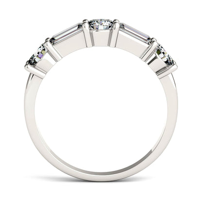 1.15 CTW DEW Straight Baguette Moissanite Band in 14K White Gold