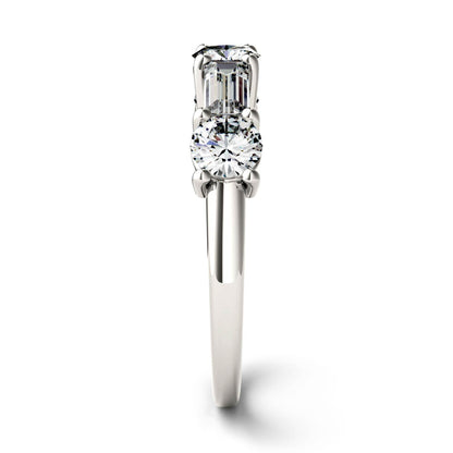 1.15 CTW DEW Straight Baguette Moissanite Band in 14K White Gold