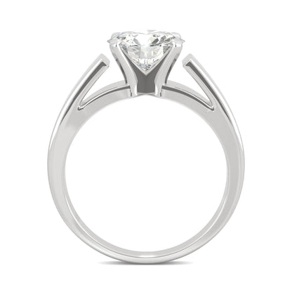 1.90 CTW DEW Round Moissanite Solitaire Engagement Ring in 14K White Gold