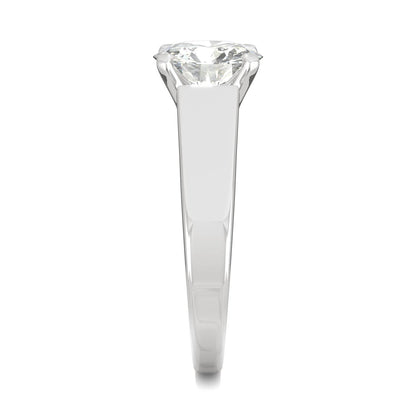 1.90 CTW DEW Round Moissanite Solitaire Engagement Ring in 14K White Gold