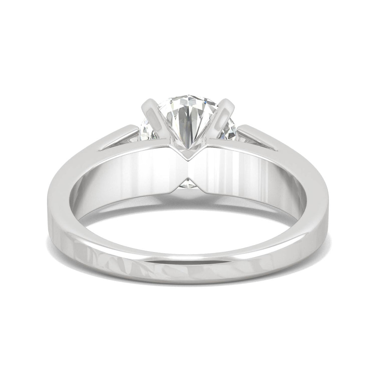 1.90 CTW DEW Round Moissanite Solitaire Engagement Ring in 14K White Gold
