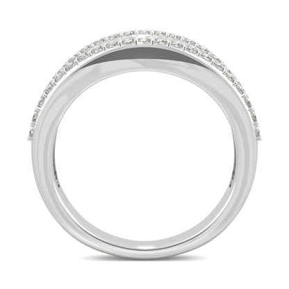1.53 CTW DEW Round Moissanite Graduated Band in 14K White Gold
