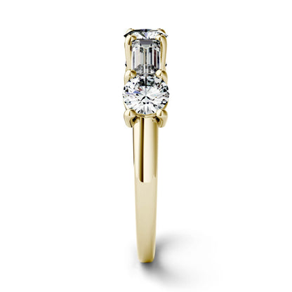 1.15 CTW DEW Straight Baguette Moissanite Band in 14K Yellow Gold