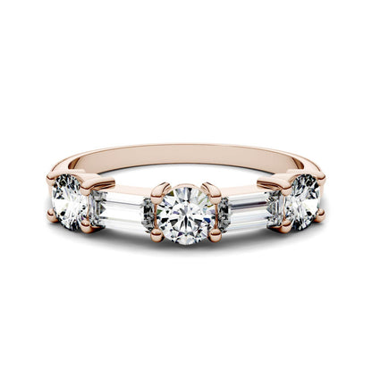 1.15 CTW DEW Straight Baguette Moissanite Band in 14K Rose Gold