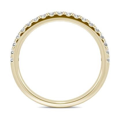 0.33 CTW DEW Round Moissanite Wedding Band in 14K Yellow Gold