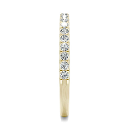 0.33 CTW DEW Round Moissanite Wedding Band in 14K Yellow Gold