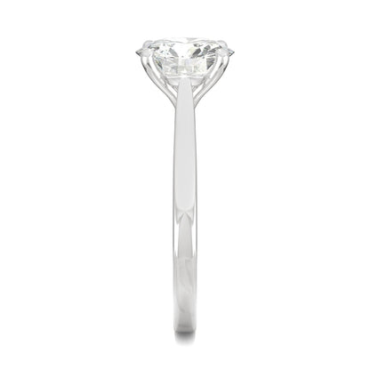 1.90 CTW DEW Round Moissanite Solitaire Engagement Ring in 14K White Gold