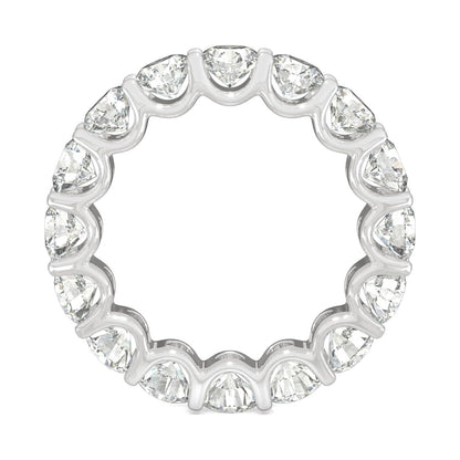 5.28 CTW DEW Round Moissanite Eternity Band in 14K White Gold